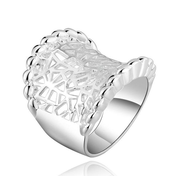 Silver Designer Web Ring (Size: P1/2)
