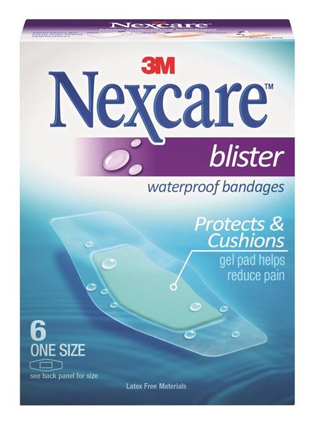 Nexcare Waterproof Blister Plasters - 6 Plaster Per Box