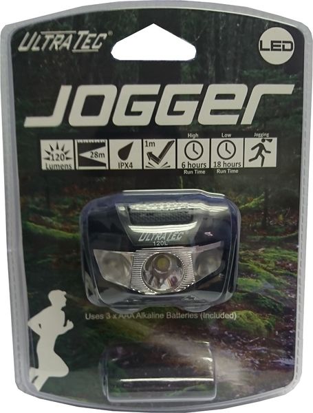 UltraTec O.N. Jogger 120 Lumen Headlamp Blister