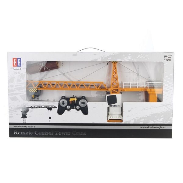 R/C 1/20 2.4GHz Tower Crane (100cm high) w/Battery &amp; USB Charger - Yellow