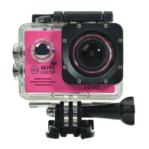 Action Camera Sports HD DV WiFi 1080p - Pink