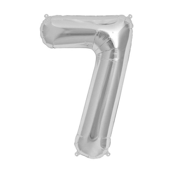Foil Number Balloon - Silver (Number 7)