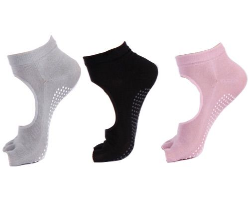 Yoga Toe Socks 3 Set - Pink