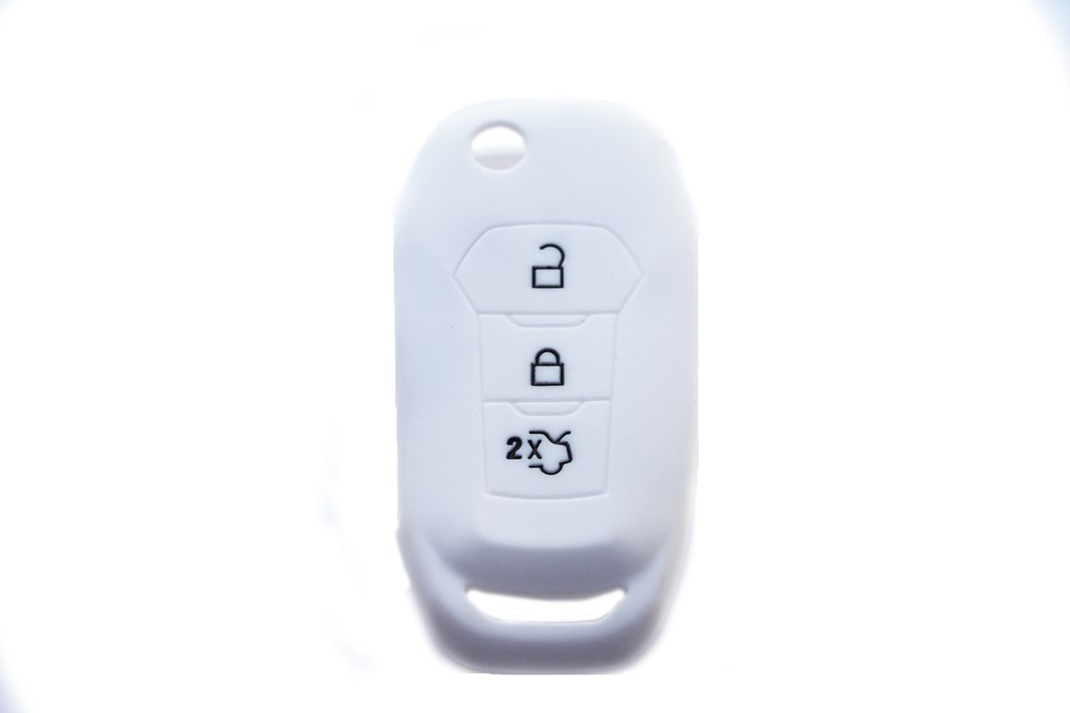 Silicone Car Key Protector for Ford Flip Key Type 3 White Shop Today