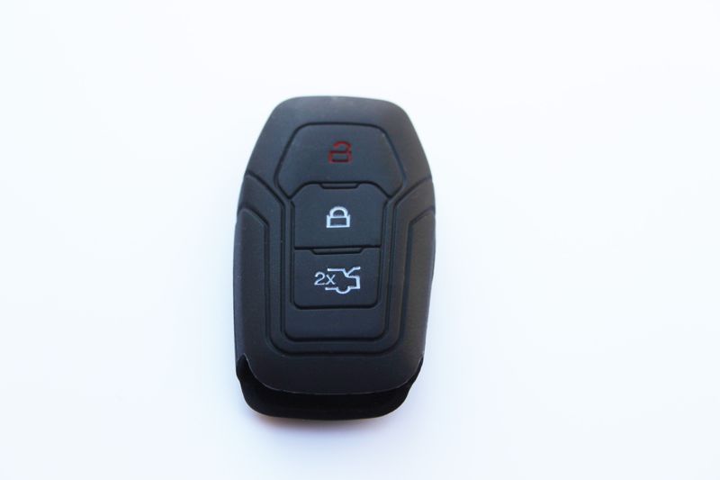 Silicone Car Key Protector for Ford Keyless Entry Type 3 - Black