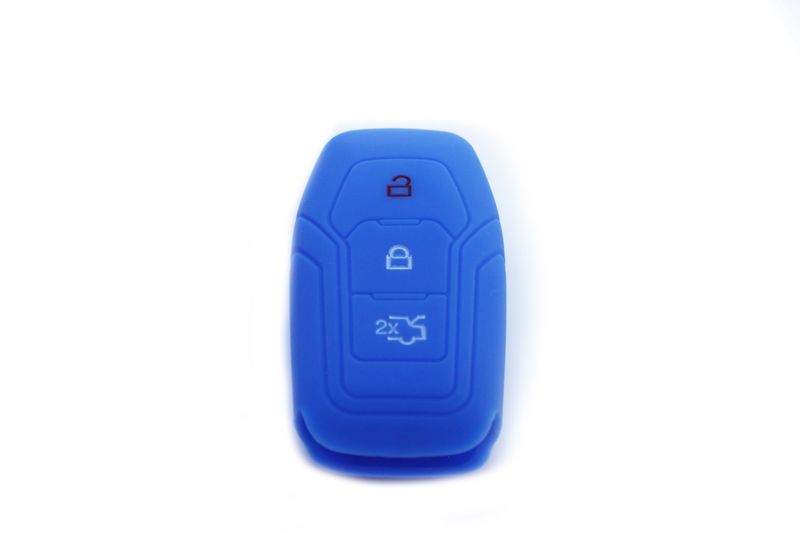 Silicone Car Key Protector for Ford Keyless Entry Type 3 - Blue