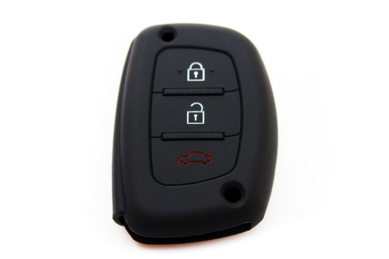 Silicone Car Key Protector for Hyundai Keyless Entry Type 2 - Black
