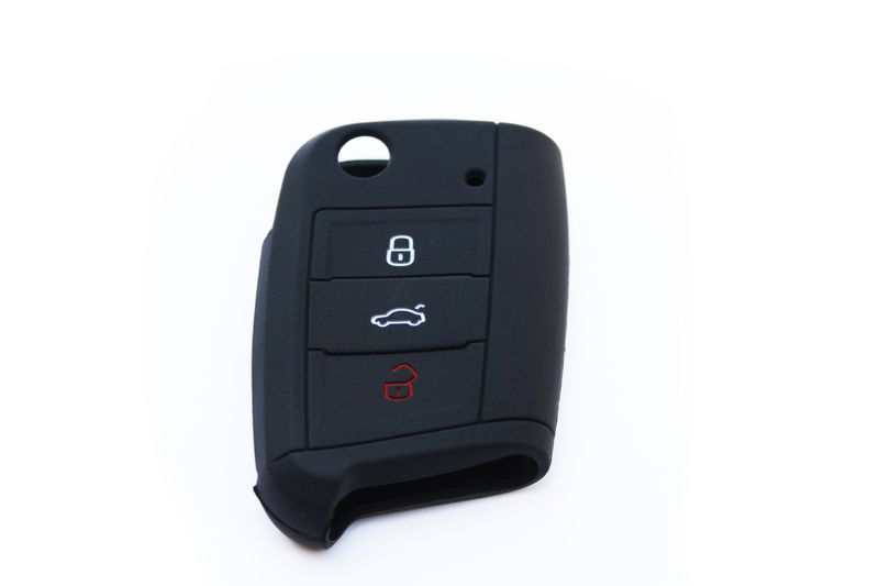 Silicone Car Key Protector for VW Mk7 Flip Key - Black