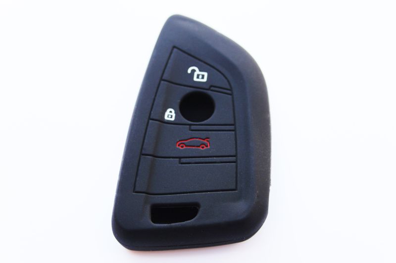 Silicone Car Key Protector for BMW SUV Keyless Entry - Black