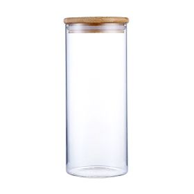 Clear Borosilicate Glass Airtight Jar with Bamboo Lid | Shop Today. Get ...