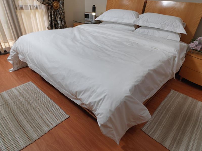 Dreyer Linen Polycotton Percale 200TC Oxford Duvet Cover Set - White