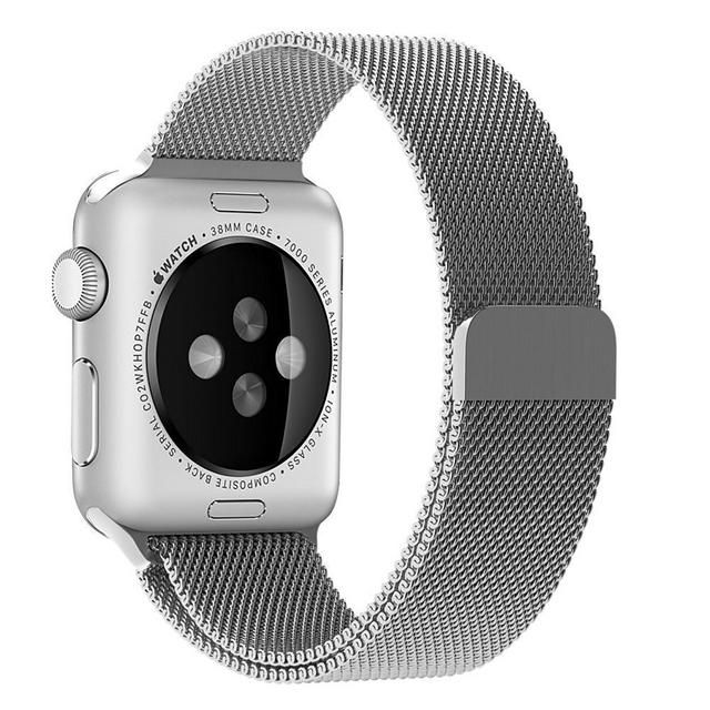 Silver Milanese Loop Steel Strap for Apple Watch (42mm/44mm/45mm) | Buy ...