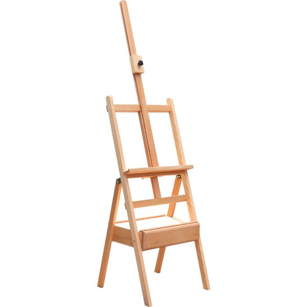 Large H-Frame Artist Wood Table-Top Easel with Drawer