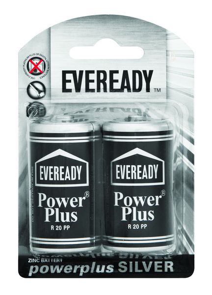 Eveready R20Pp Batteries - D Cell (2 Pack)