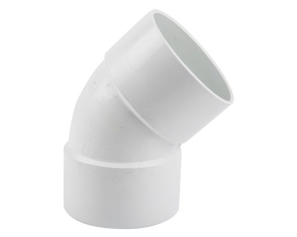 Agrinet Pvc Round Downpipe Gutter Bend - 45 Degree (Pack of 2)