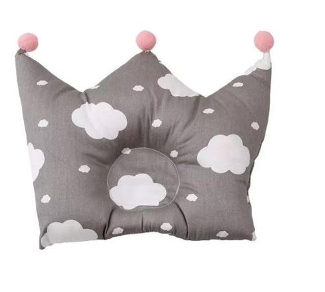 Iconix Baby Crown Pillow - Grey