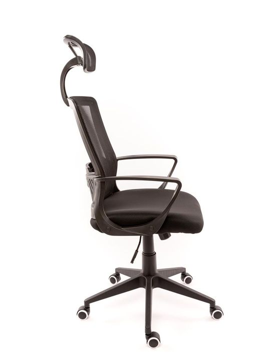 black suede desk chair