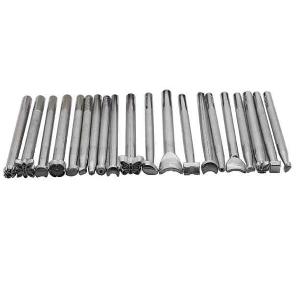 Leather Working Saddle Making Stamps Tools Set - 20 Piece