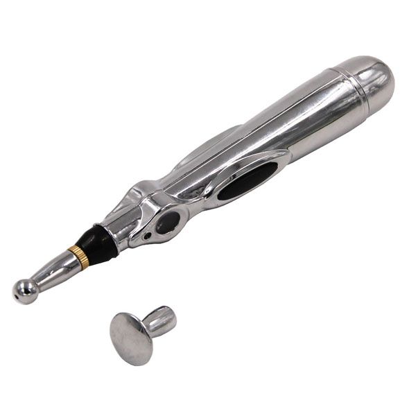 Electric Acupuncture Magnet Therapy Heal Massage Pen - Silver