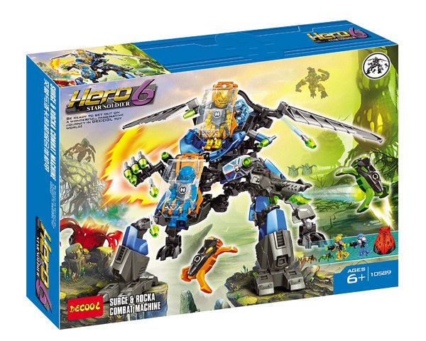 Decool 10589 Hero Factory 6 Surge &amp; Rocka Building Set
