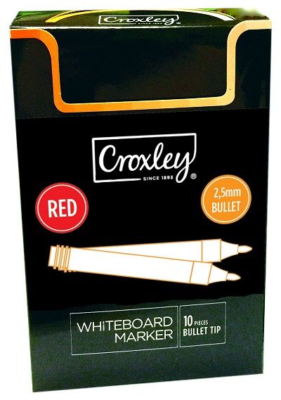 Croxley: Whiteboard Marker - Red - Box of 10