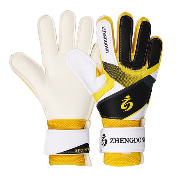 Adult Goalkeeper Gloves - White, Yellow &amp; Black