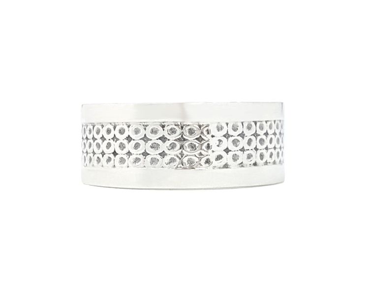 Miss Jewels Men's 9mm Wedding Band - Silver (Size: U 1/2)