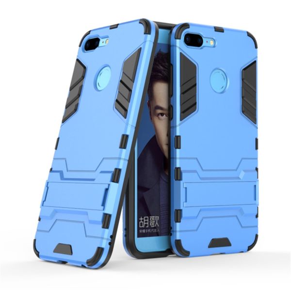 2-in-1 Hybrid Shockproof Case compatible with Huawei Honor 9 Lite Silver