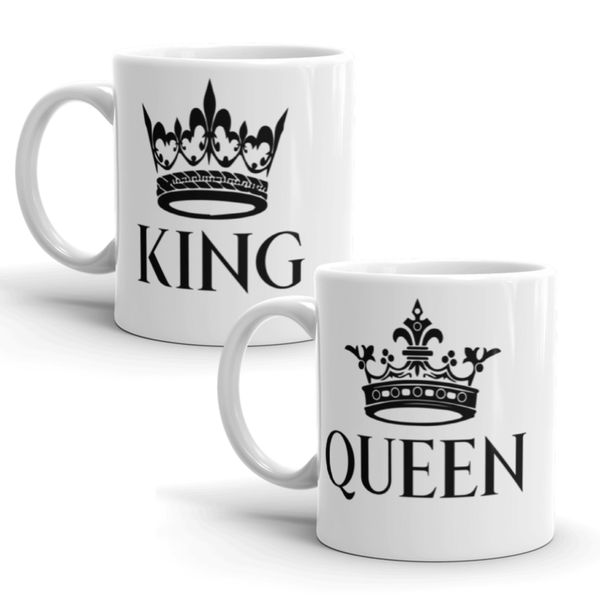 MugNolia King &amp; Queen Coffee Mug Set