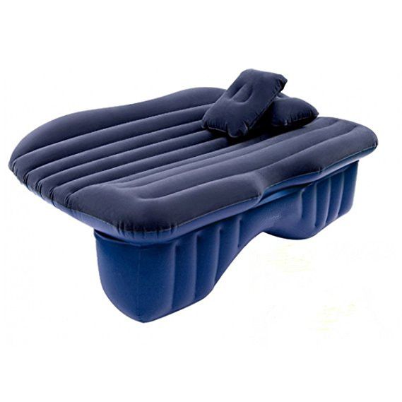 Heavy Duty Car Travel Inflatable Mattress with Electrical Pump - Blue
