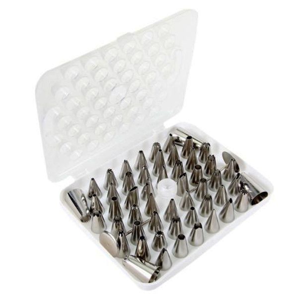 Stainless Steel Cake Decorating Tube Set - 52 Piece