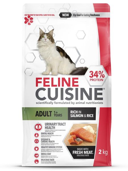 Feline Cuisine - Adult Salmon &amp; Rice - 2kg
