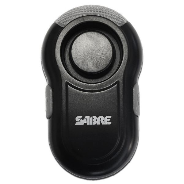 Sabre Red Personal Alarm with Clip &amp; LED Light - Black