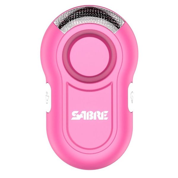 Sabre Red Personal Alarm with Clip &amp; LED Light - Pink