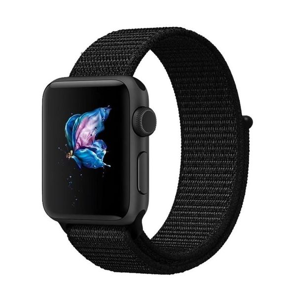 Binah G Nylon Sports Band for Apple Watch - Dark Black (42mm)