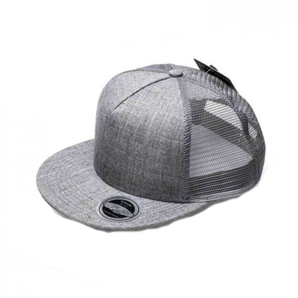 Rebound Uflex Flat Peak Trucker Cap - Grey