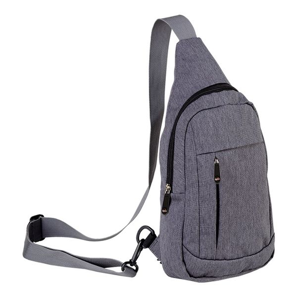 Indie Melange Shoulder Bag With Front Pocket - Grey Melange