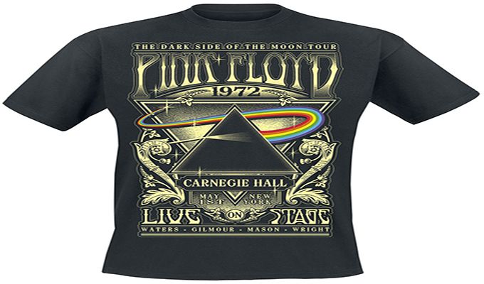RockTs Men's Dark Side of the Moon - Live On Stage 1972 T-Shirt