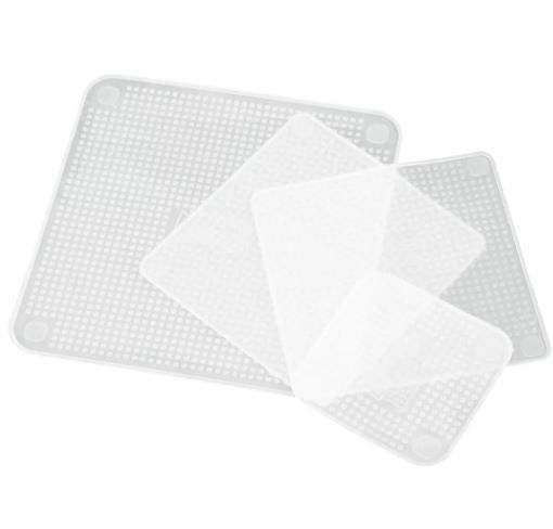 Iconix Reusable and Adjustable Silicone Food Covers - Set of 4
