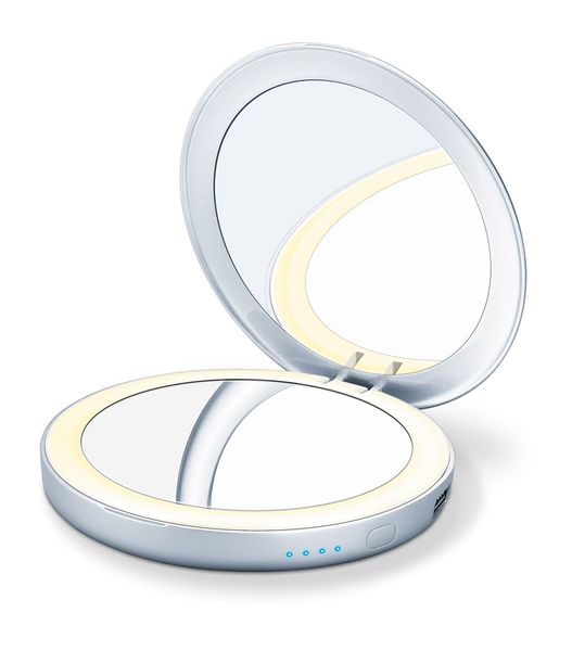 Beurer Illuminated Handbag Cosmetics Mirror with Powerbank BS 39