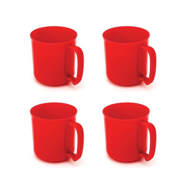 GSI Outdoors Cascadian Mug 415ml Set of 4 - Red