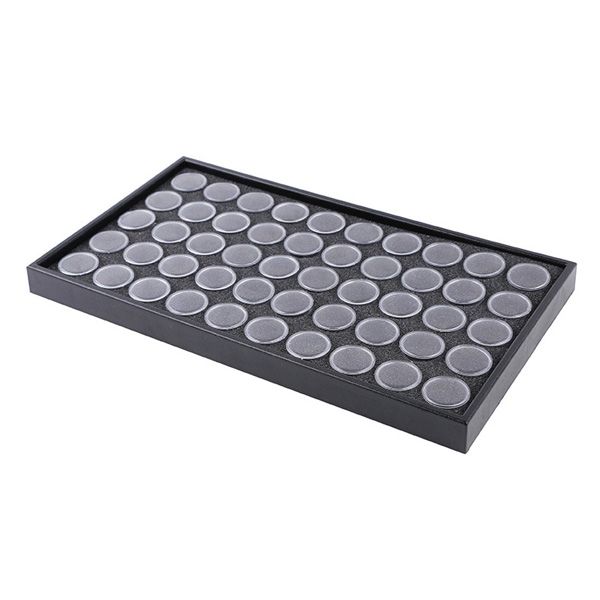 Nail Art Manicure Jewelry Display Tray - 50 Jars