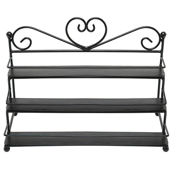 3 Tier Nail Tools Rack - Metal Heart Design