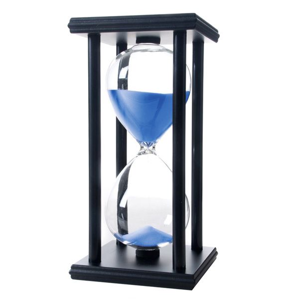 60 Minutes Hourglass Timer - Wood (Black)