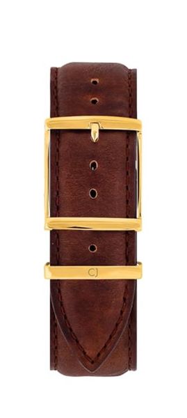 Colton James Interchangeable Leather Strap &amp; Gold Buckle - Tan (22mm)