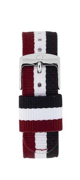 Colton James Interchangeable Nylon Nato Strap with Silver Buckle - 18mm