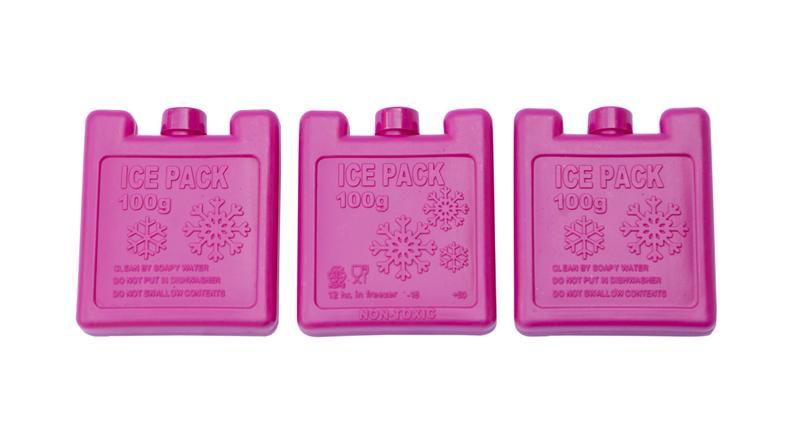 Set of 3 Mini Ice Brick Packs - Pink