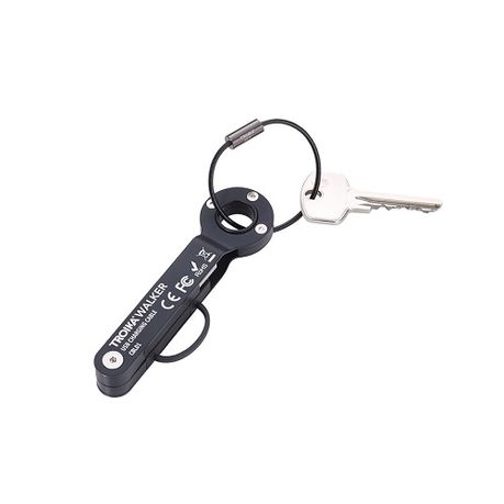 15 Pieces Black Key Rings Flat Split Keychain Bulk Heavy Duty