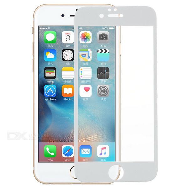4D iPhone 6 Curved Edge Tempered Glass Screen Protector - Black