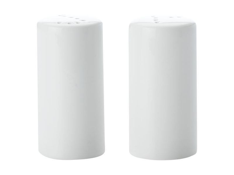 Maxwell &amp; Williams - White Basics Cylinder Salt &amp; Pepper Set - Set of 6